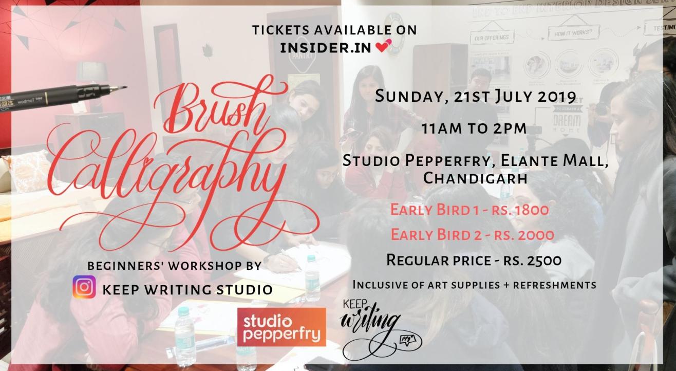 Brush Calligraphy Workshop- Elante Mall, Chandigarh