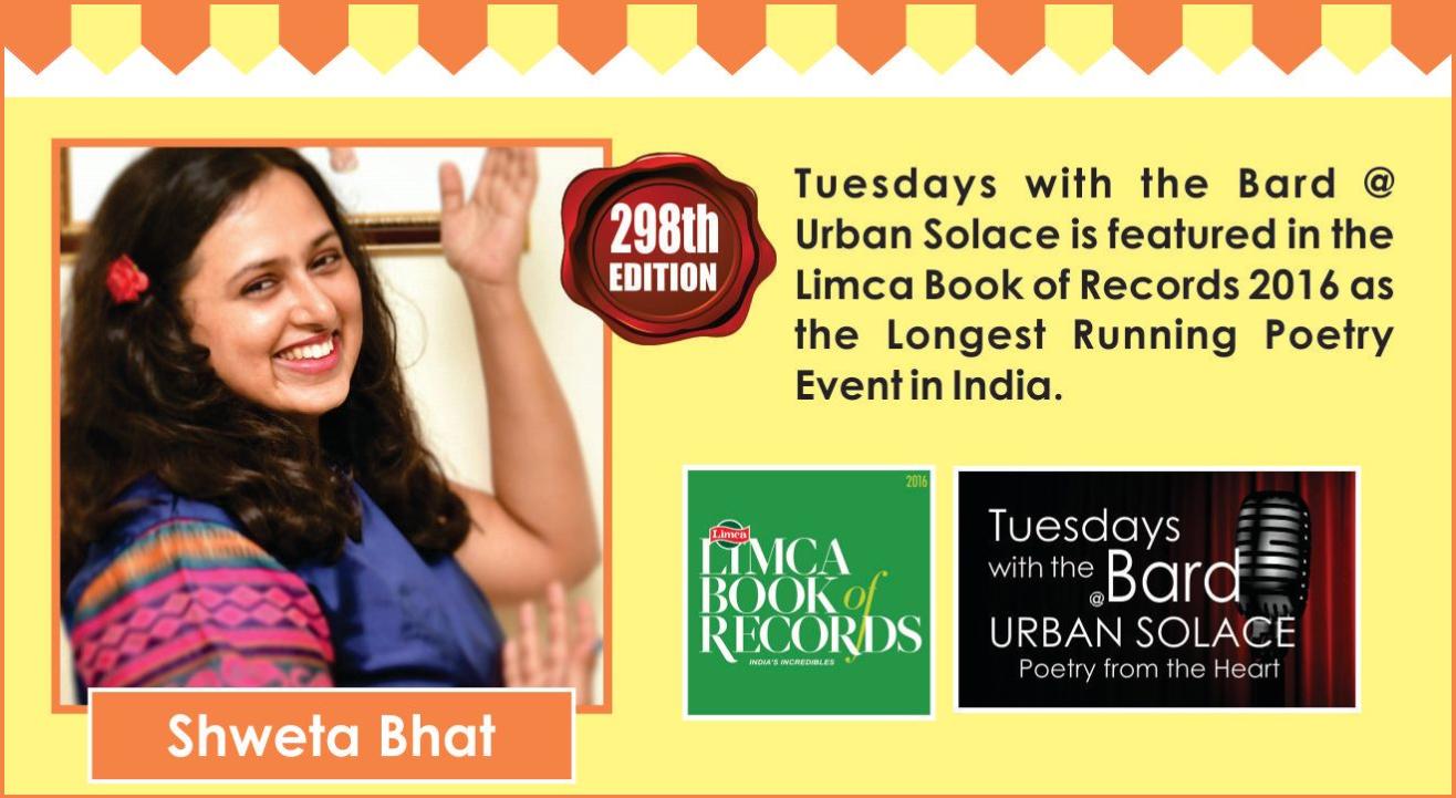 Tuesdays with the Bard @ Urban Solace features Shweta Bhat