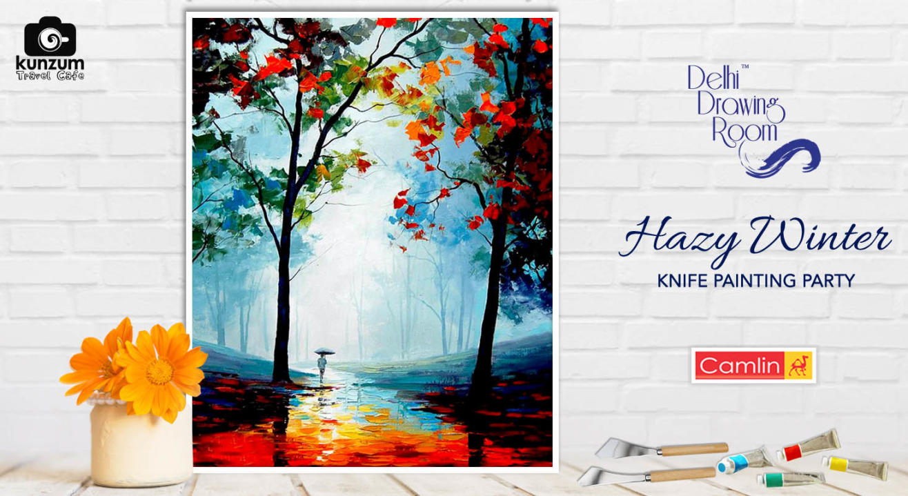 Hazy Winter Knife Painting Party by Delhi Drawing Room