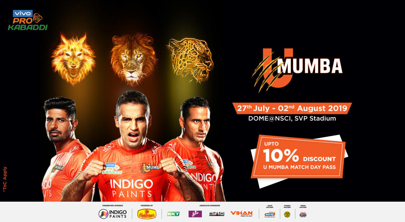 VIVO Pro Kabaddi 2019: U Mumba Match Day Pass