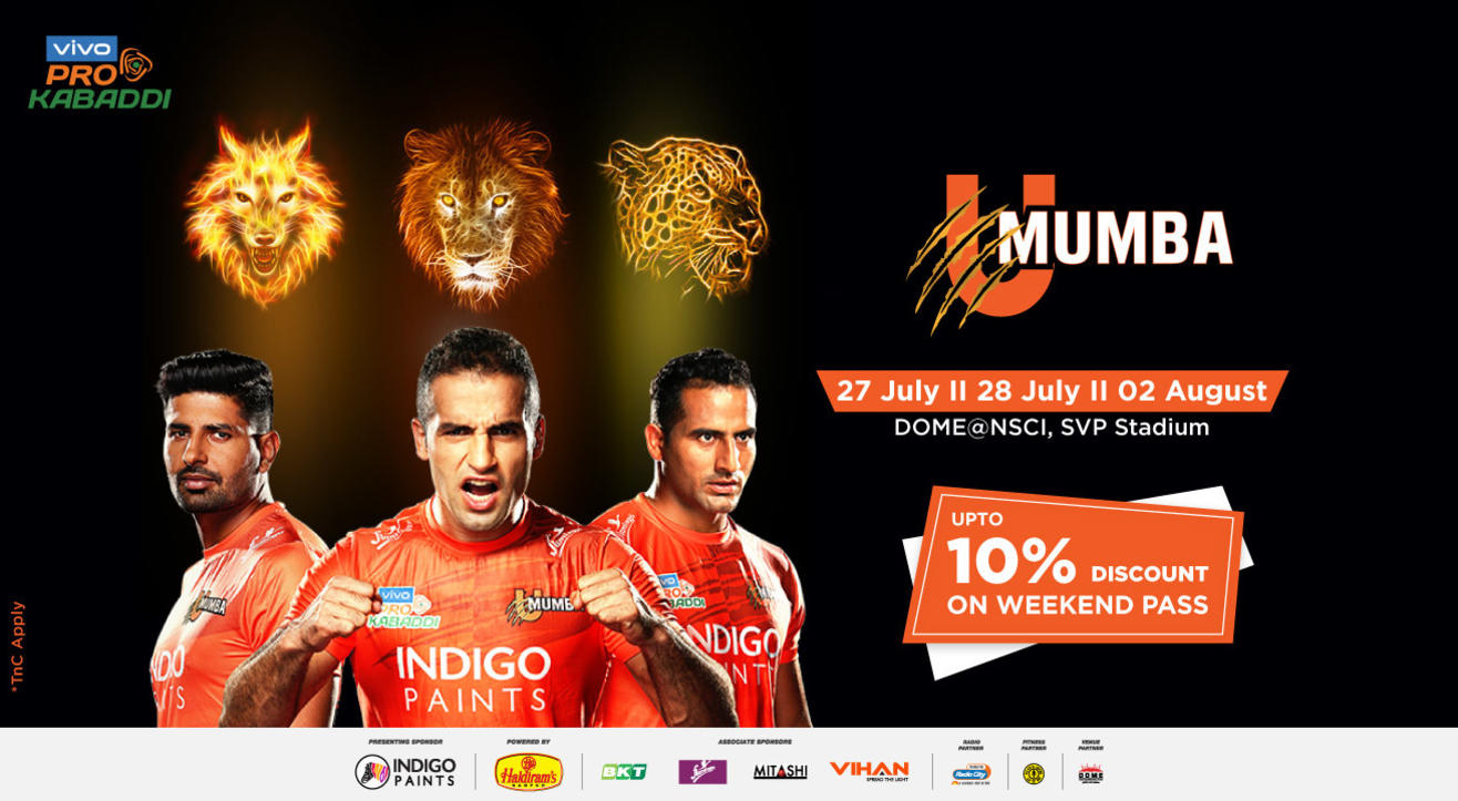 VIVO Pro Kabaddi 2019 U Mumba - Weekend Pass