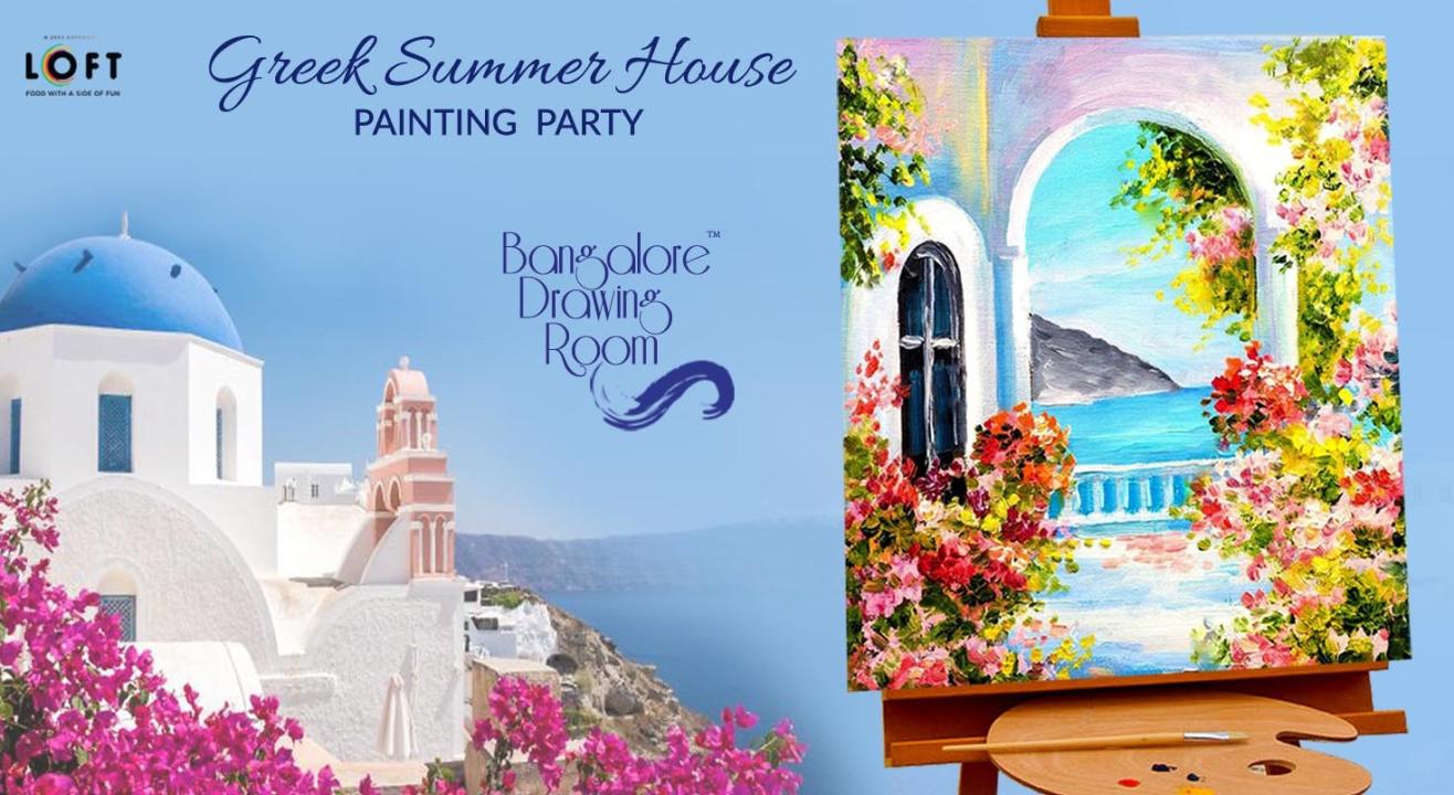 Greek Summer House Painting Party by Bangalore Drawing Room