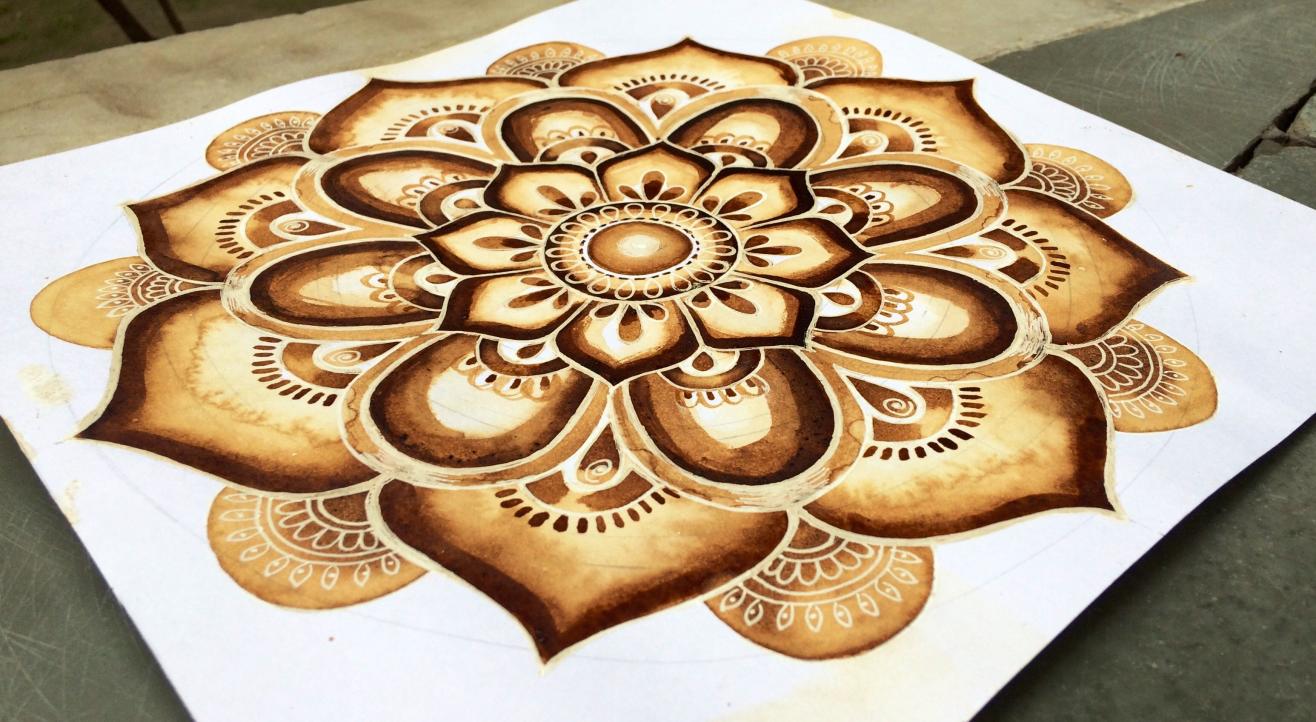 Mandala Coffee Painting