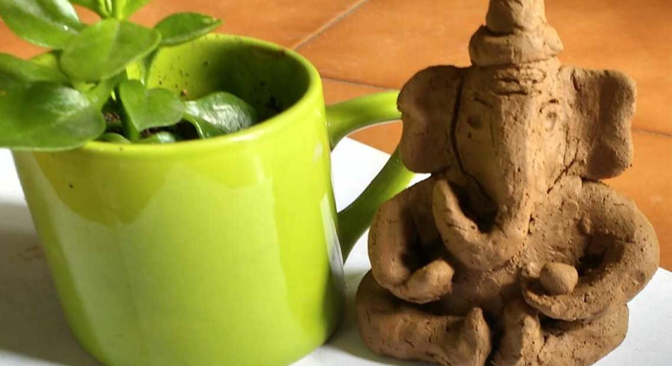 Clay Ganesha Making