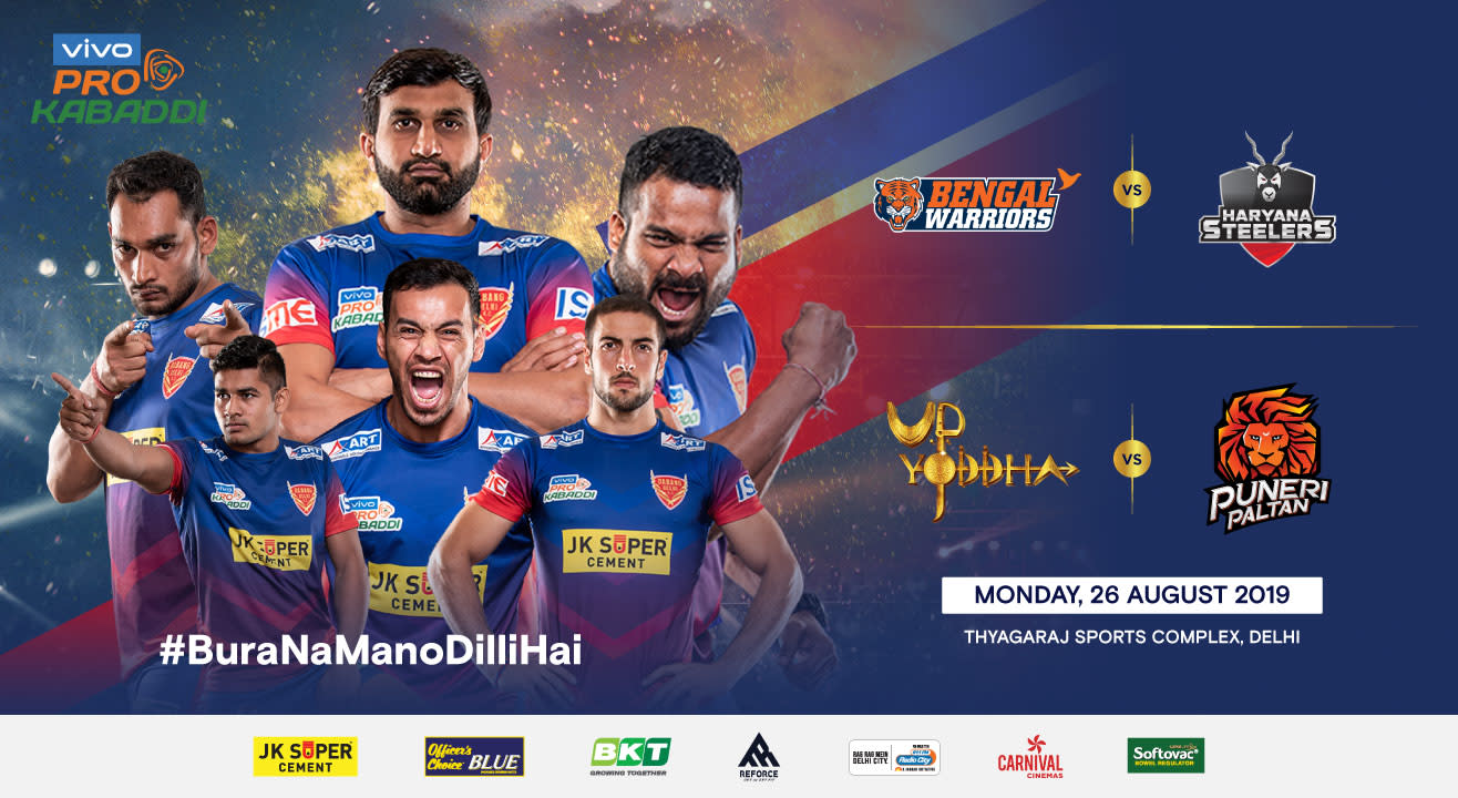 VIVO Pro Kabaddi 2019 - Bengal Warriors vs Haryana Steelers and U.P Yoddha vs Puneri Paltan