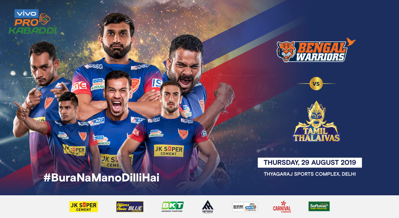 VIVO Pro Kabaddi 2019 - Bengal Warriors vs Tamil Thalaivas