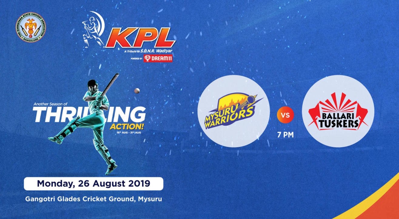 KPL 2019 | Mysuru Warriors vs Ballari Tuskers