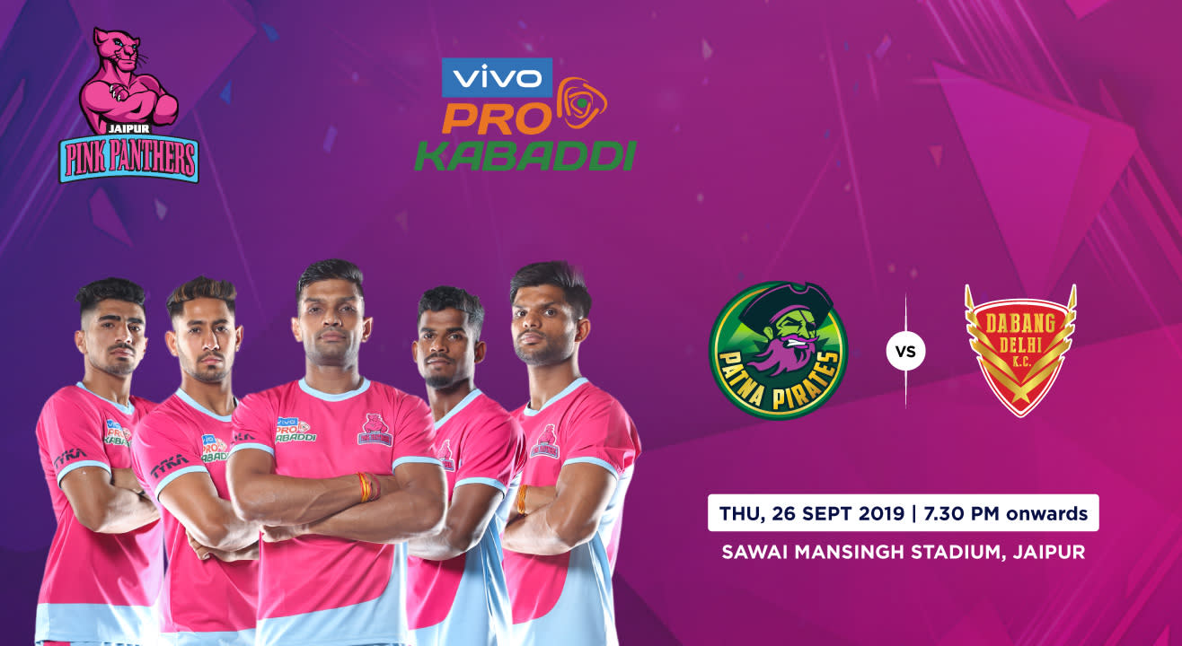 VIVO Pro Kabaddi 2019 - Patna Pirates vs Dabang Delhi K.C.