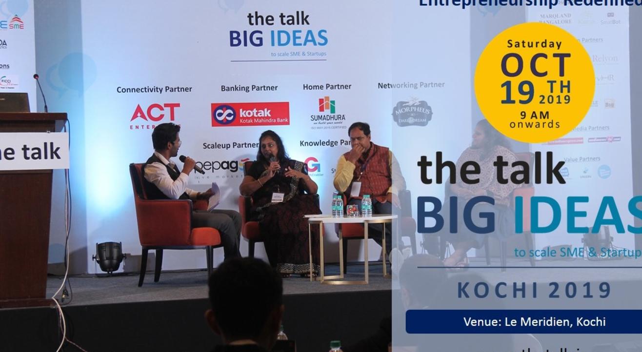 the talk BIG IDEAS Kochi 2019
