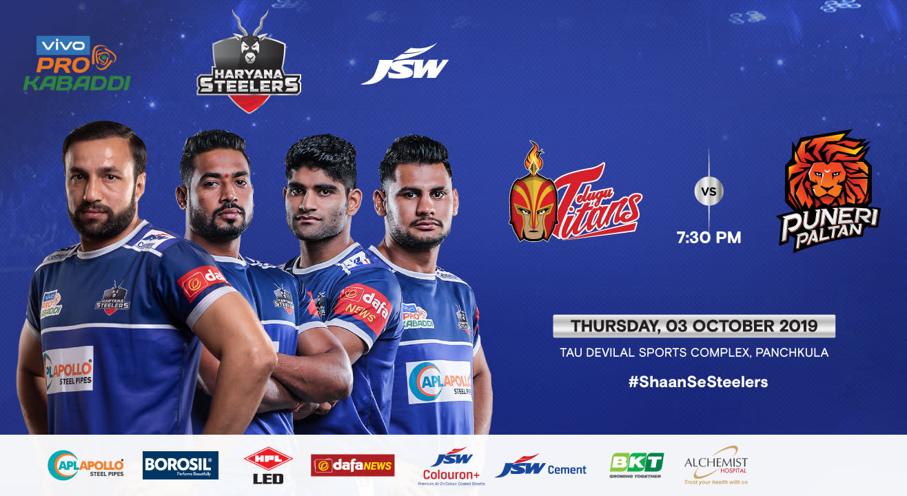 VIVO Pro Kabaddi 2019 - Telugu Titans vs Puneri Paltan