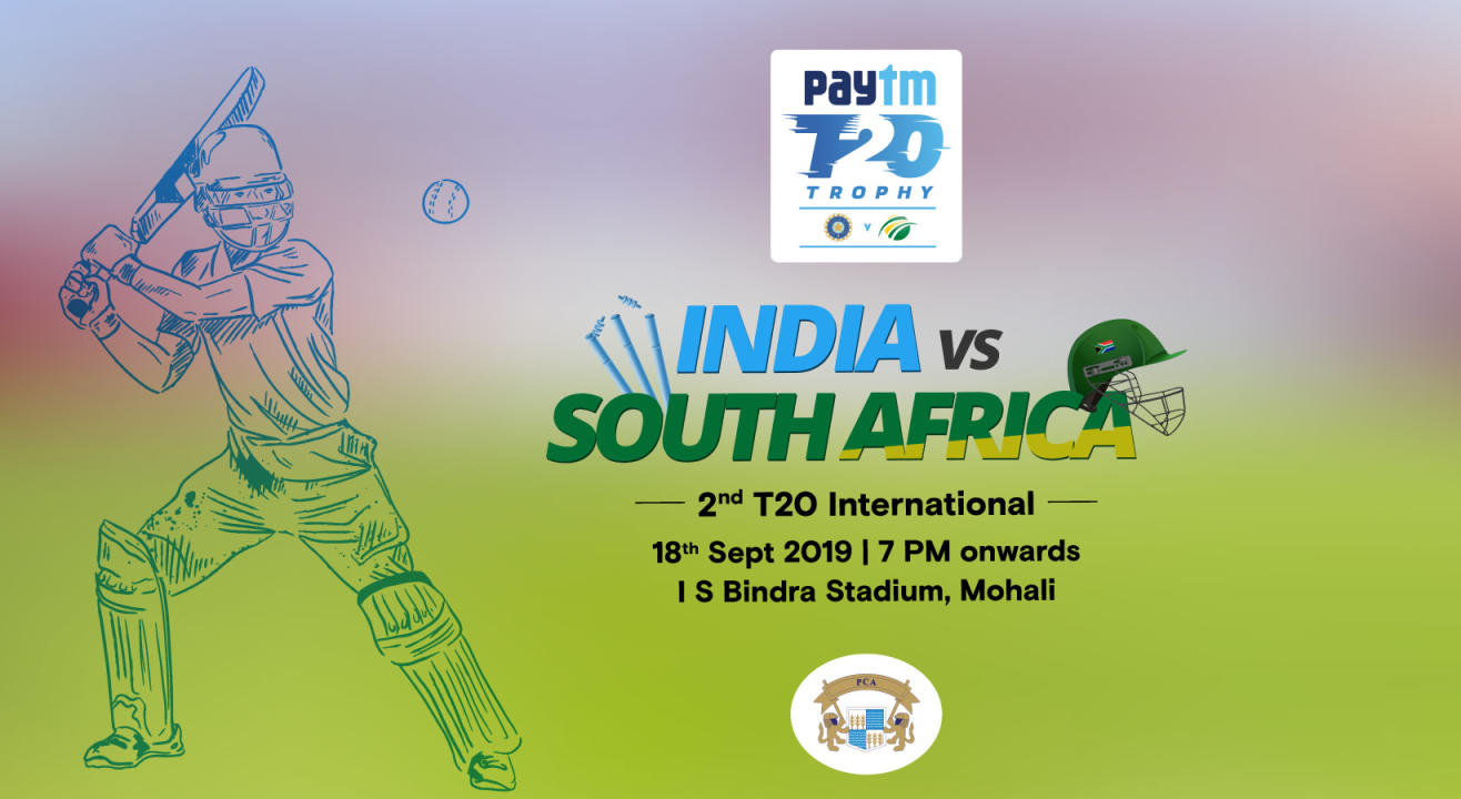 Paytm Series 2nd T20I: India vs South Africa, Mohali