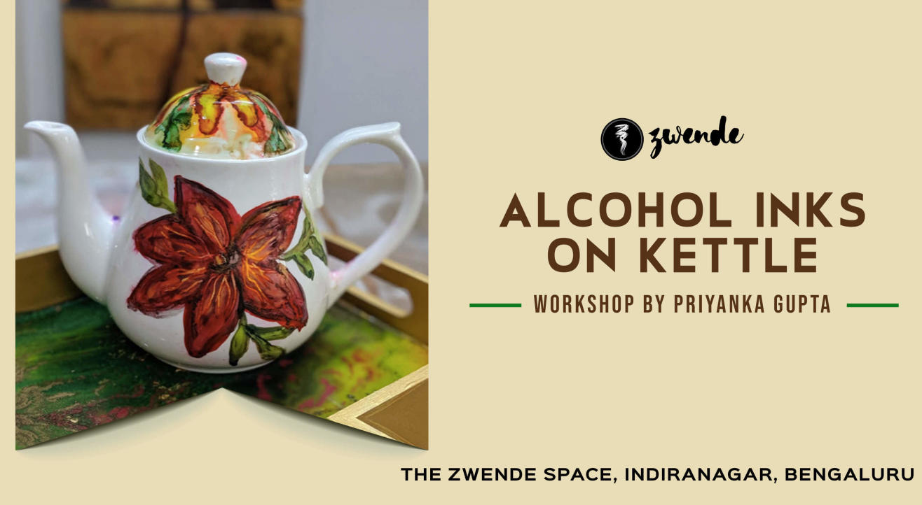 Alcohol Inks on Kettle by Priyanka Gupta