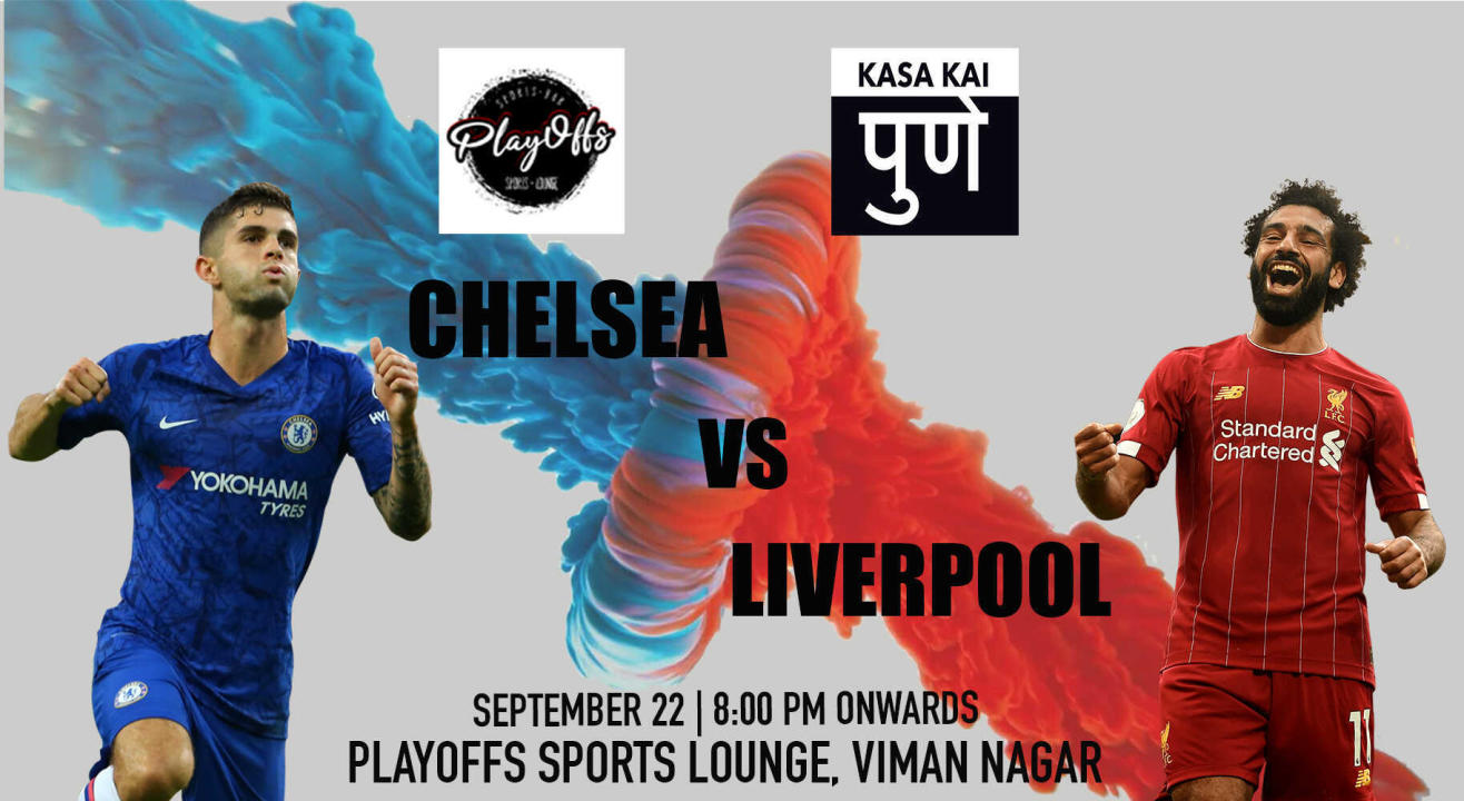 Chelsea vs Liverpool At Playoffs Sports lounge, Pune