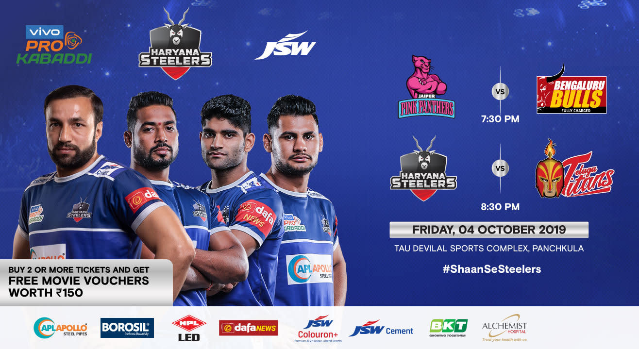 VIVO Pro Kabaddi 2019 - Jaipur Pink Panthers v Bengaluru Bulls and Haryana Steelers v Telugu Titans