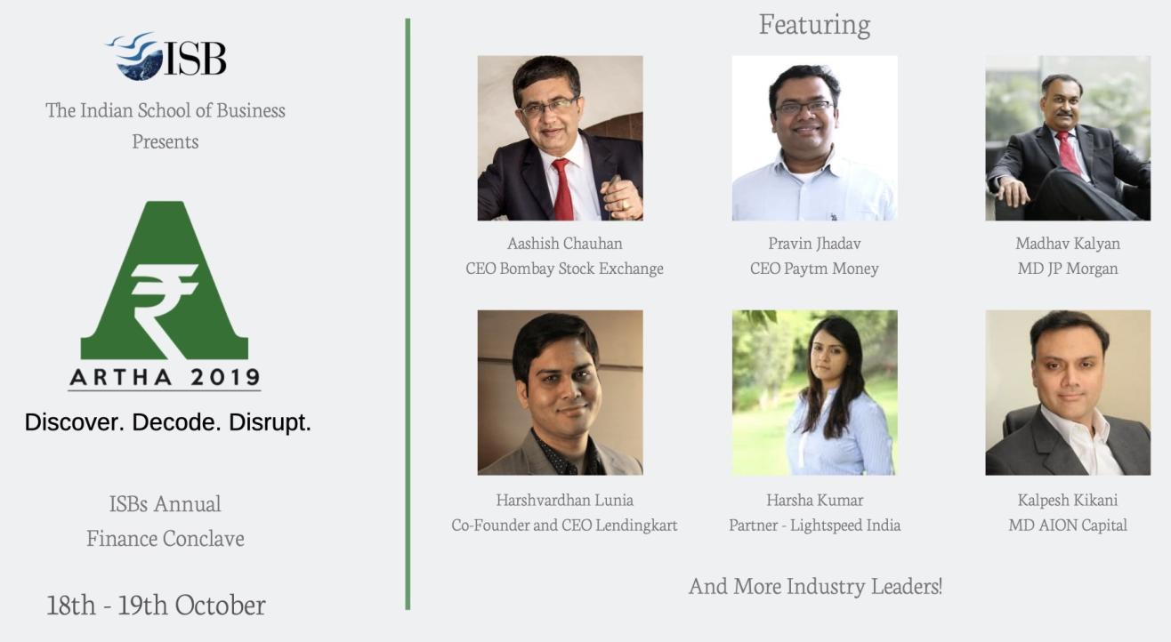 Artha 2019 - ISB's Annual Finance Conclave 