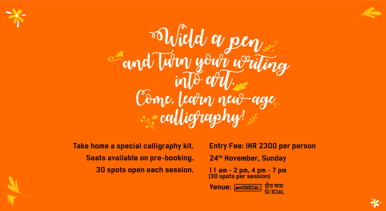 Lettering & Calligraphy Workshop by Pink Magnet at antiSOCIAL