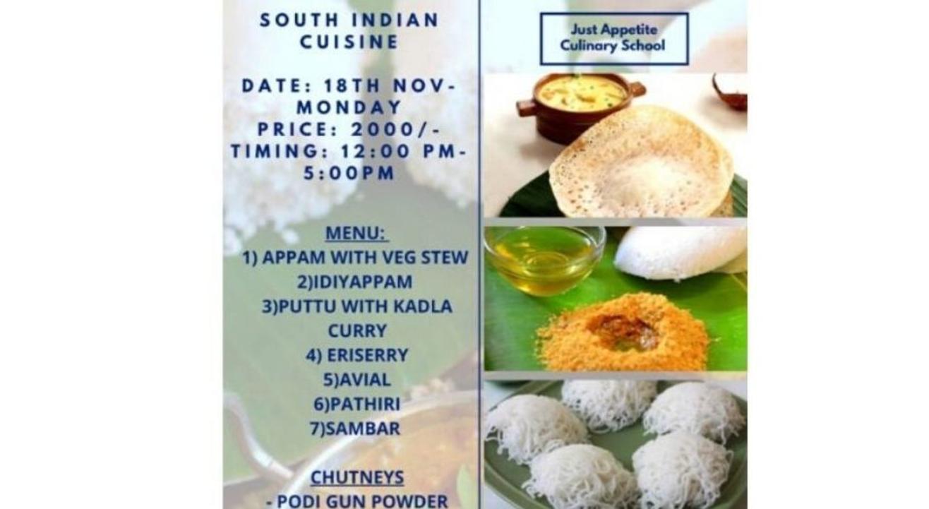 Across Indian Cuisines Festival: South Indian-By Just Appetite