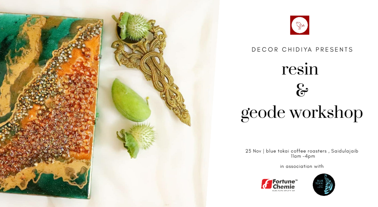 Resin and geode art workshop
