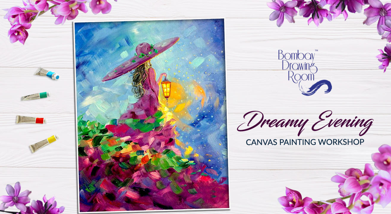 Dreamy Evening Canvas Painting Workshop by Bombay Drawing Room