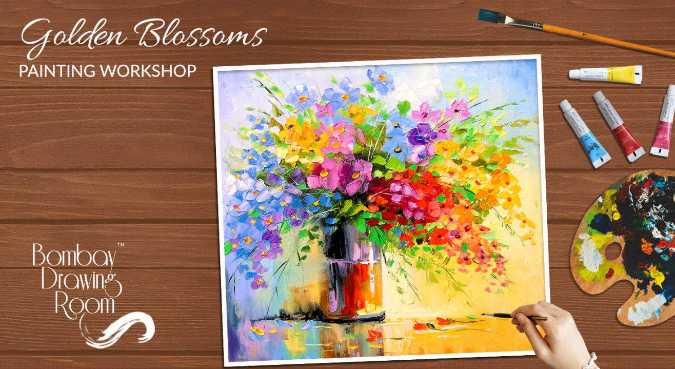 Golden Blossoms Painting Workshop by Bombay Drawing Room