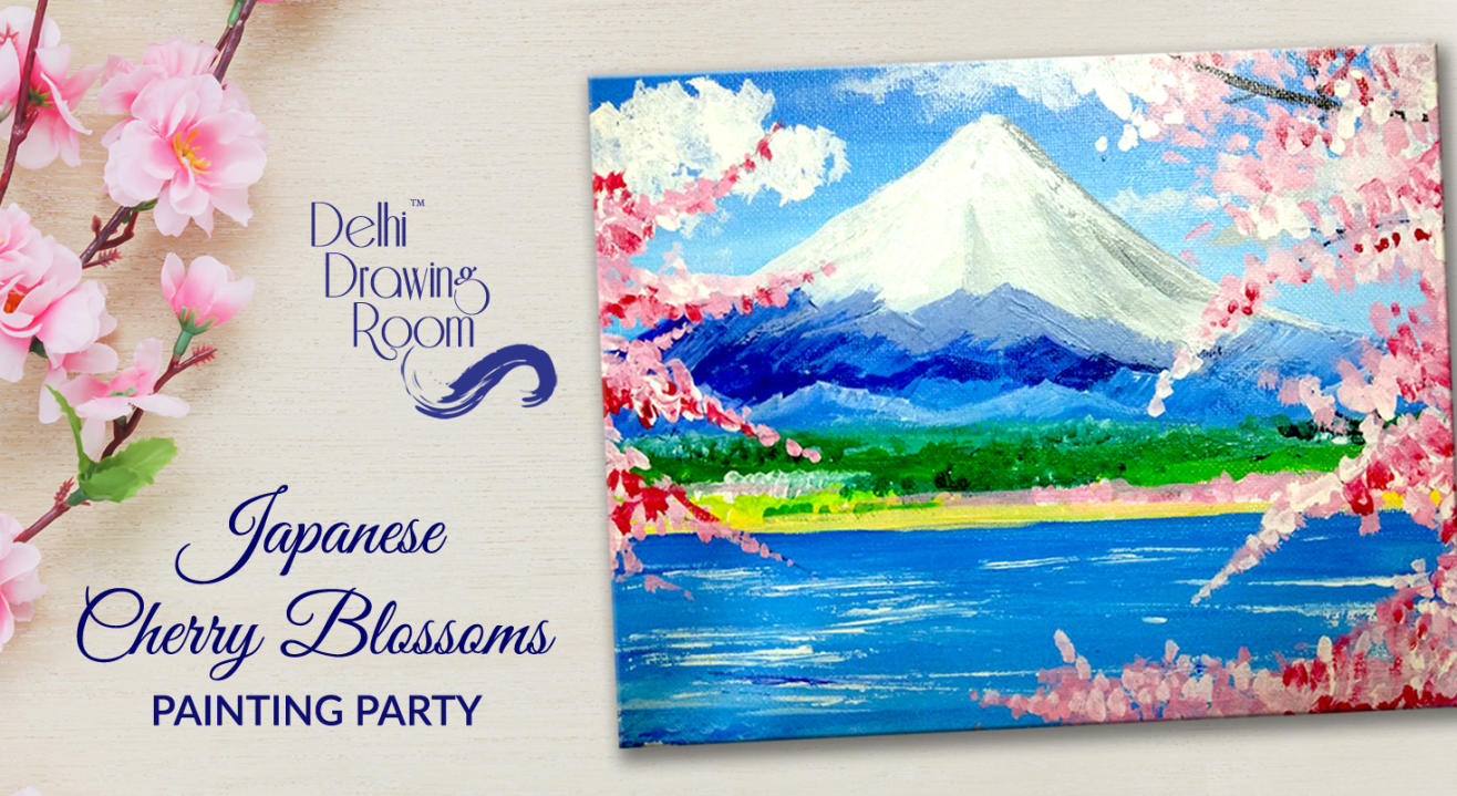 Japanese Cherry Blossoms Painting Party by Delhi Drawing Room