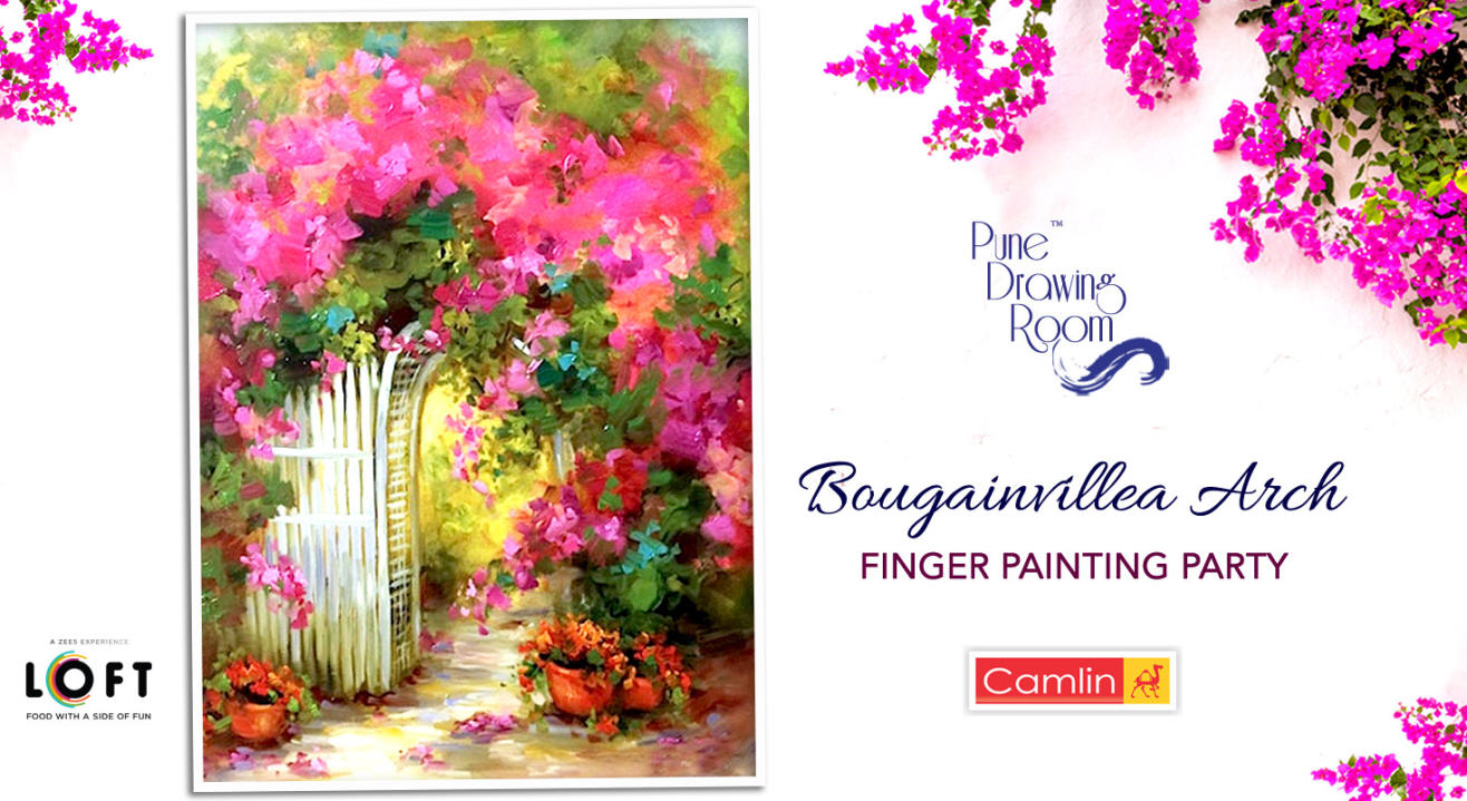 Bougainvillea Arch Finger Painting Party by Pune Drawing Room