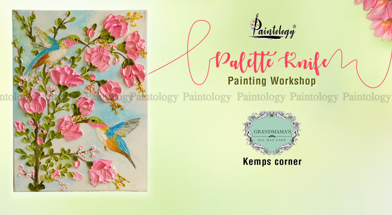 ‘The Humming Bird’ Impasto Knife  + Spoon Painting party by Paintology