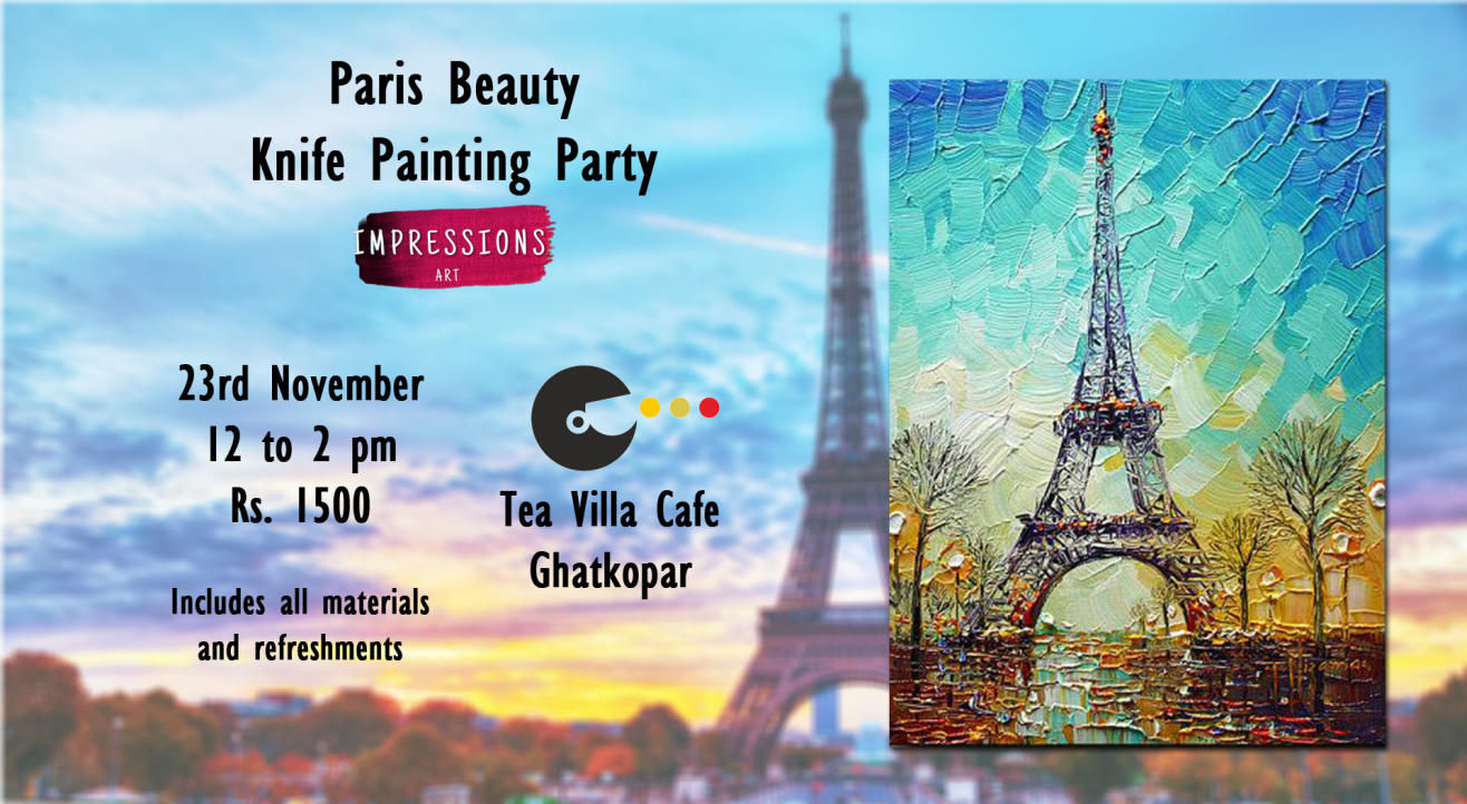 Paris Beauty, Knife Painting Party, with Impressions Art