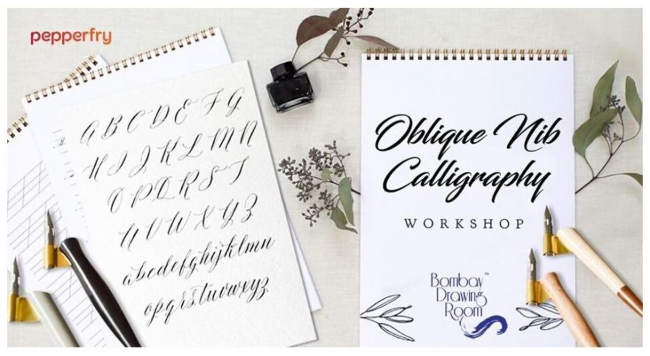 Oblique Nib Calligraphy Workshop-By  Bombay Drawing Room