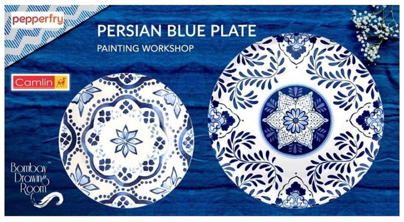 Persian Blue Plate Painting Workshop-By Bombay Drawing Room