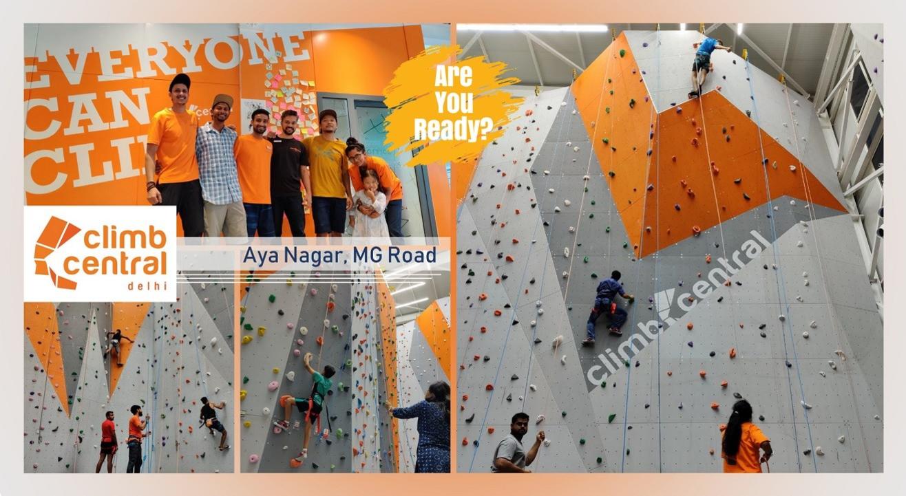 Indoor Rock Climbing at Climb Central Delhi