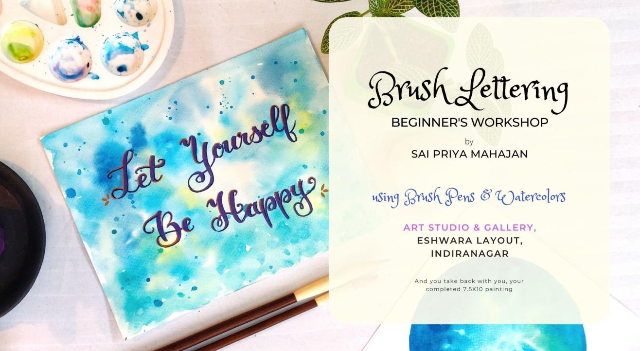 Beginner friendly Brush Lettering Painting Party