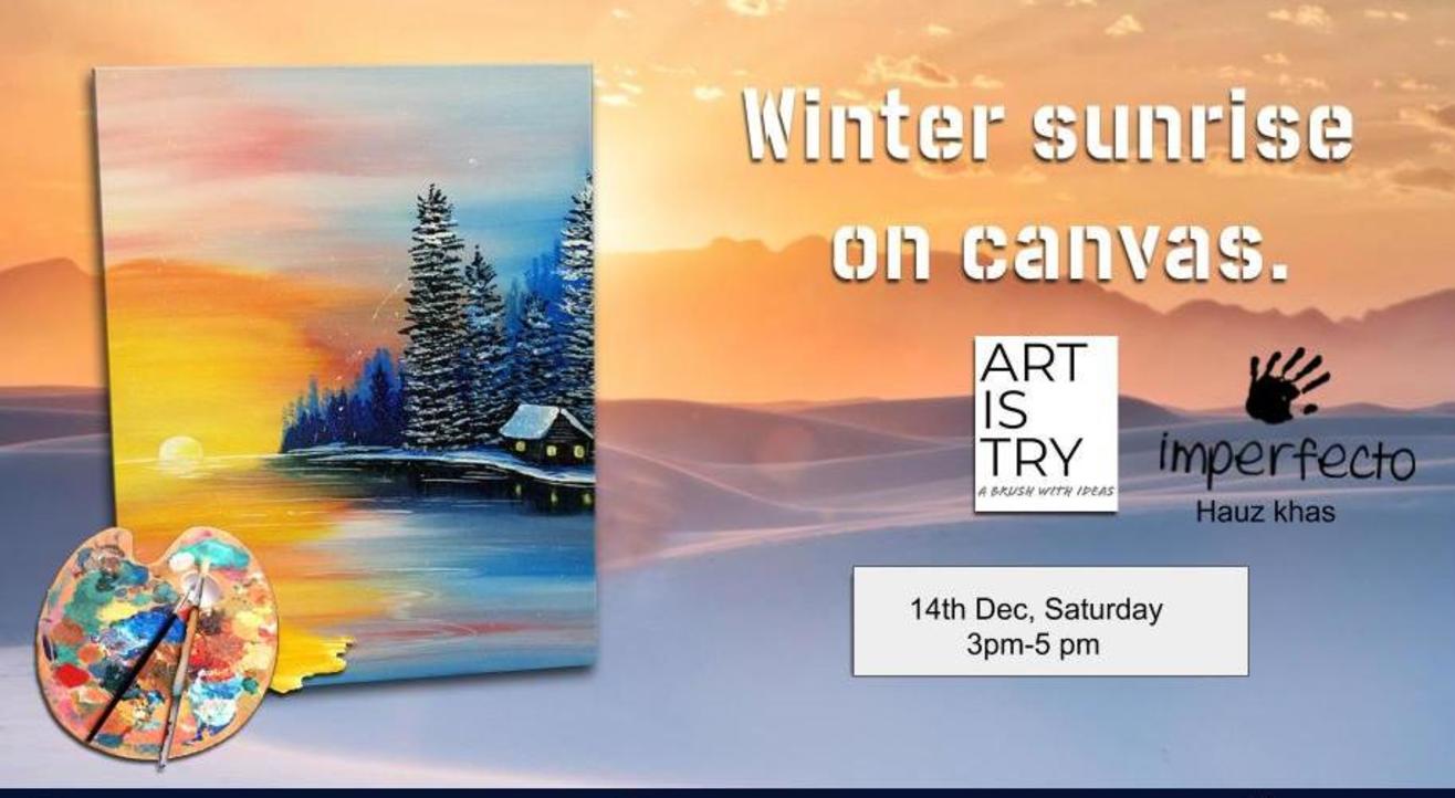 Winter Sunrise on Canvas