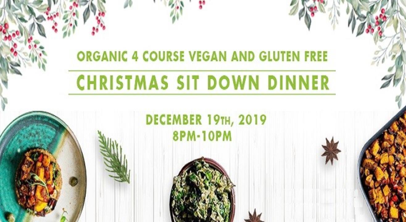 Organic 4 Course Vegan and Gluten Free Plant Based Christmas Sit Down Dinner