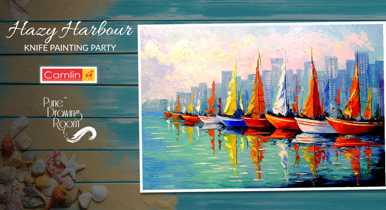 Hazy Harbour Knife Painting Party by Pune Drawing Room