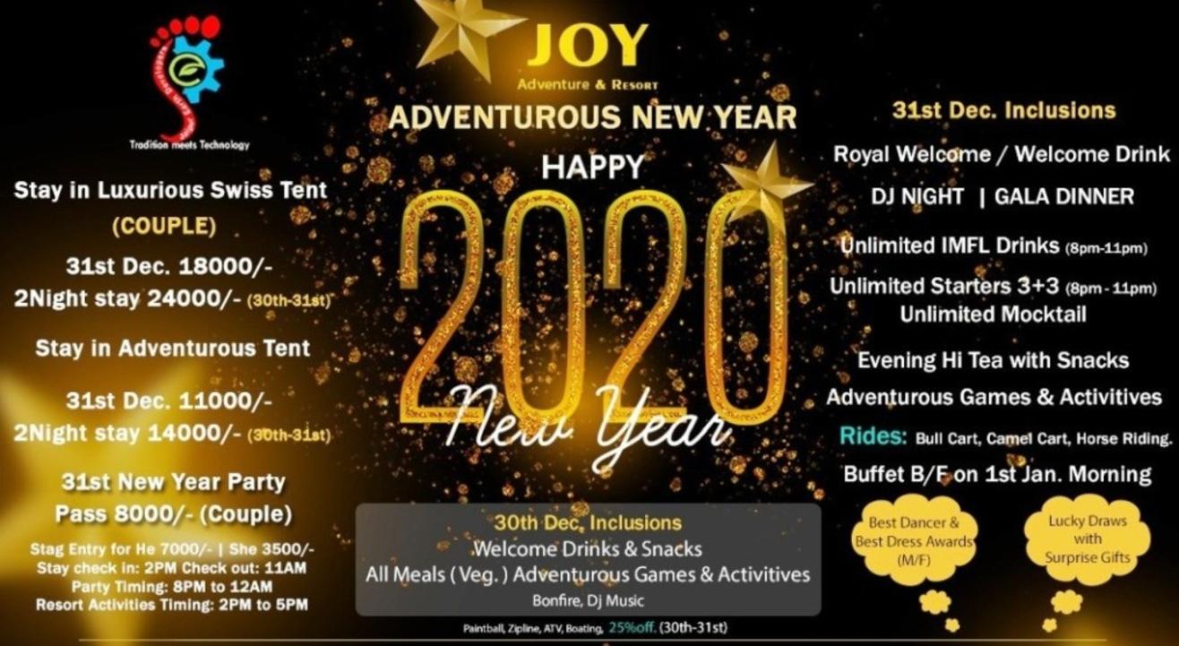 Adventures New Year 2020 @ Joy Adventures Resorts