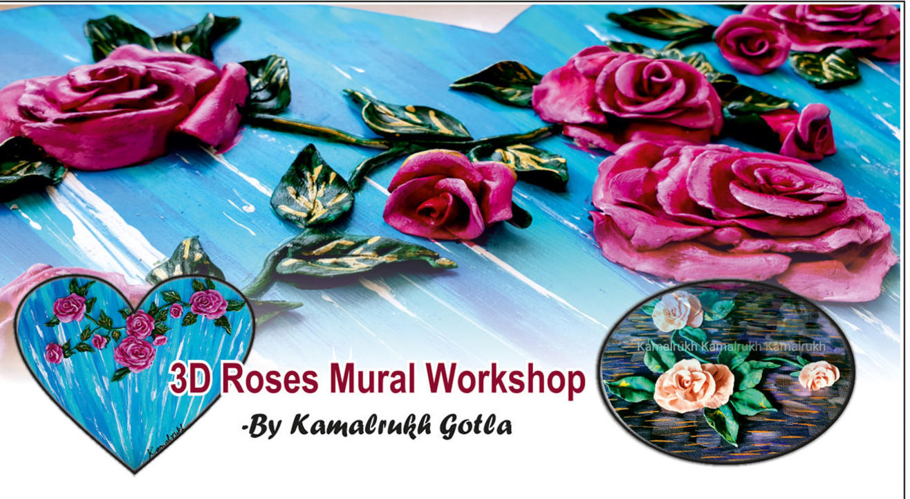 3D Roses Mural workshop 