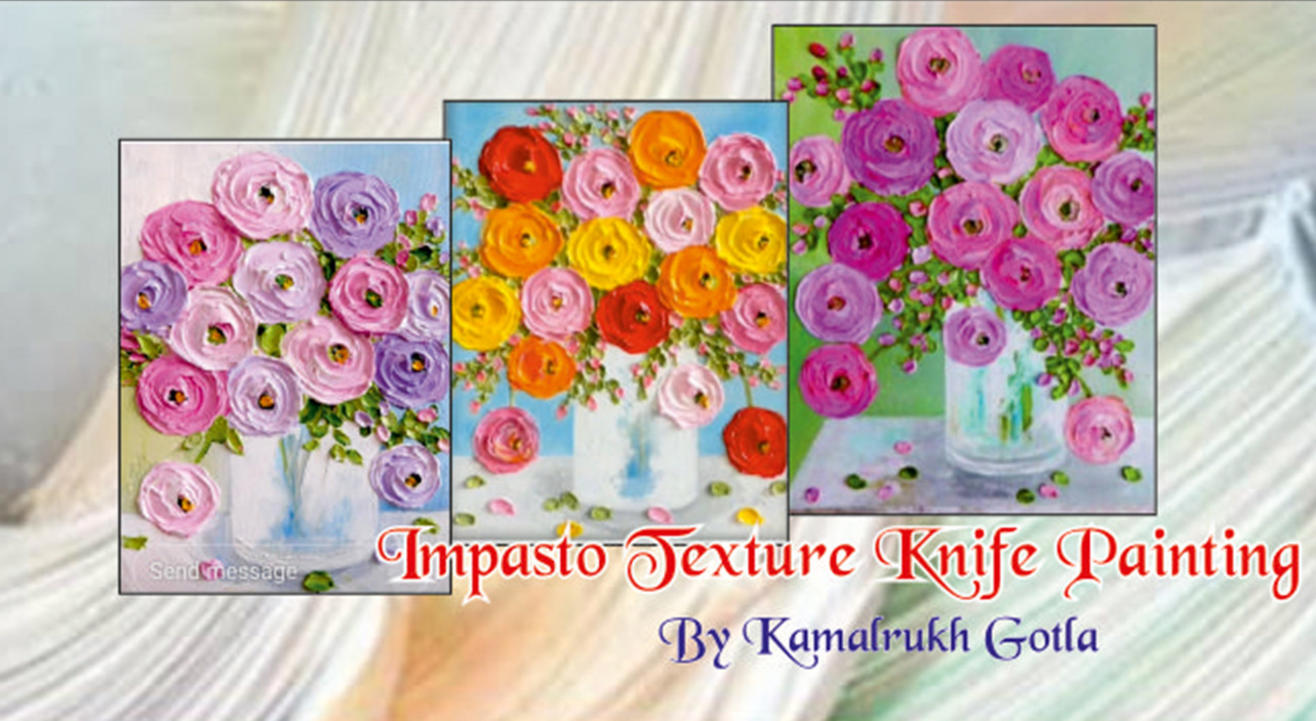 Impasto texture knife painting workshop 