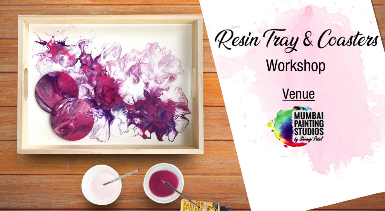 Resin Tray & Coasters Painting Workshop