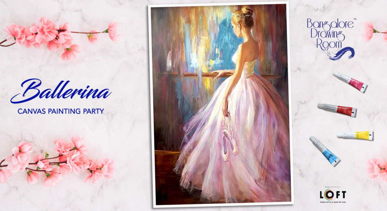 Ballerina Canvas Painting Party by Bangalore Drawing Room