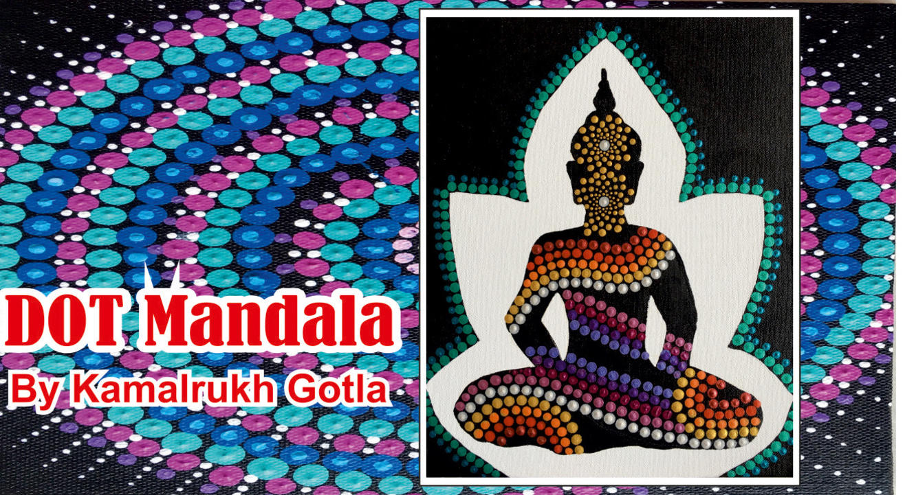 Dot art mandala / Buddha - on canvas