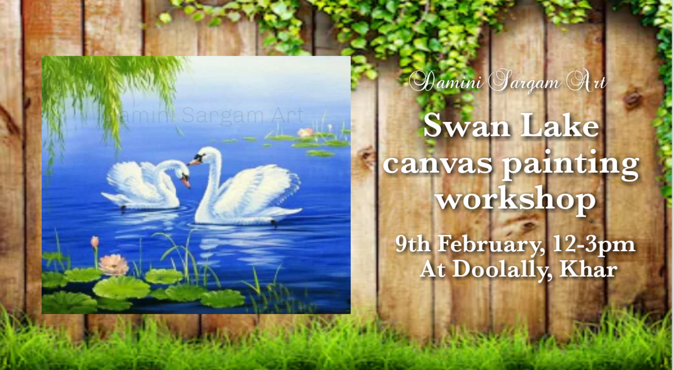 'Swan Lake' canvas painting workshop