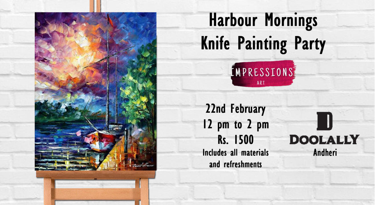 Harbour Mornings- Knife Painting Party, with Impressions Art