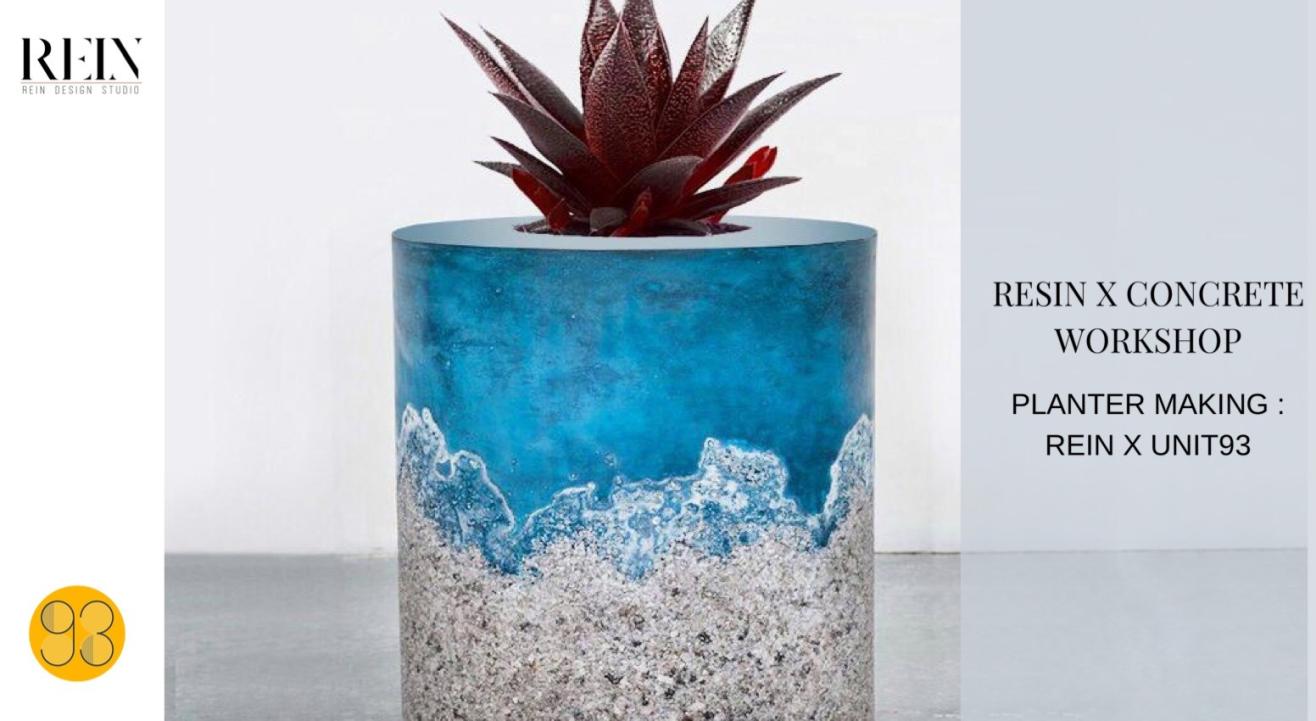 RESIN X CONCRETE PLANTER WORKSHOP