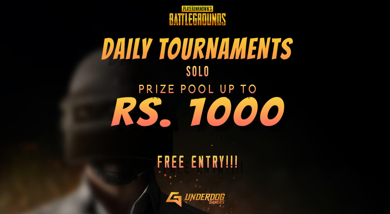 UNDERDOG GAMERS: PUBG SOLO FREE ENTRY  (21ST FEB)