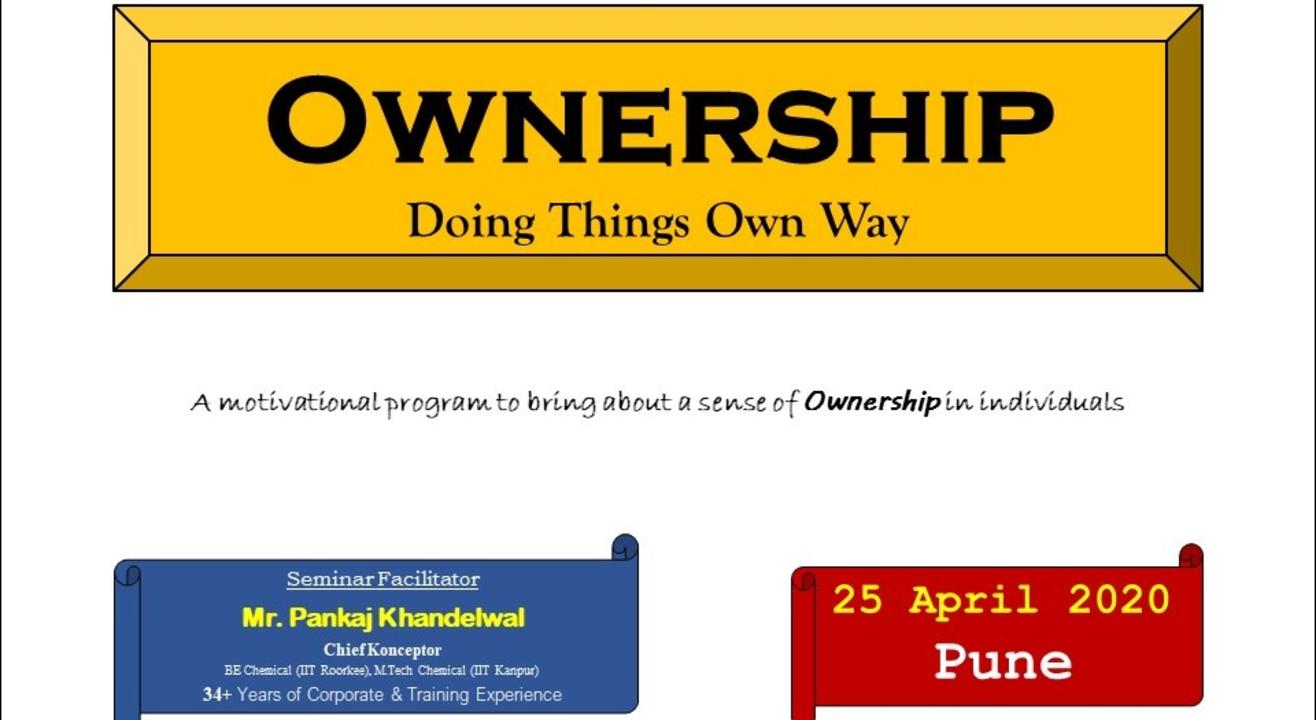 Ownership - 1 Day Motivational / Leadership Seminar - (CIS 6)