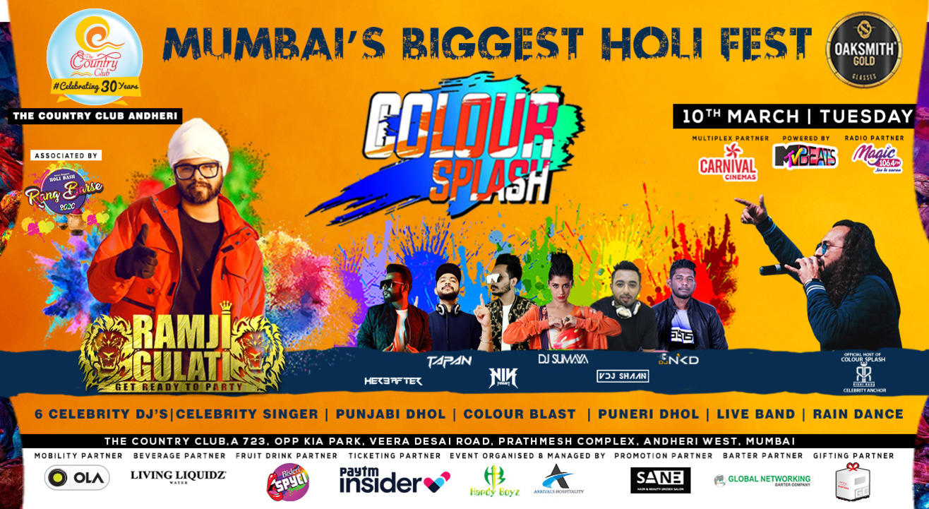 Colour Splash - Mumbai's Biggest Holi Festival 2020