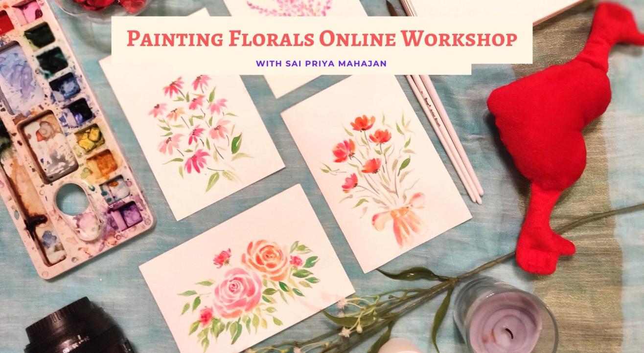 Watercolor Floral Painting Online Workshop with Sai Priya