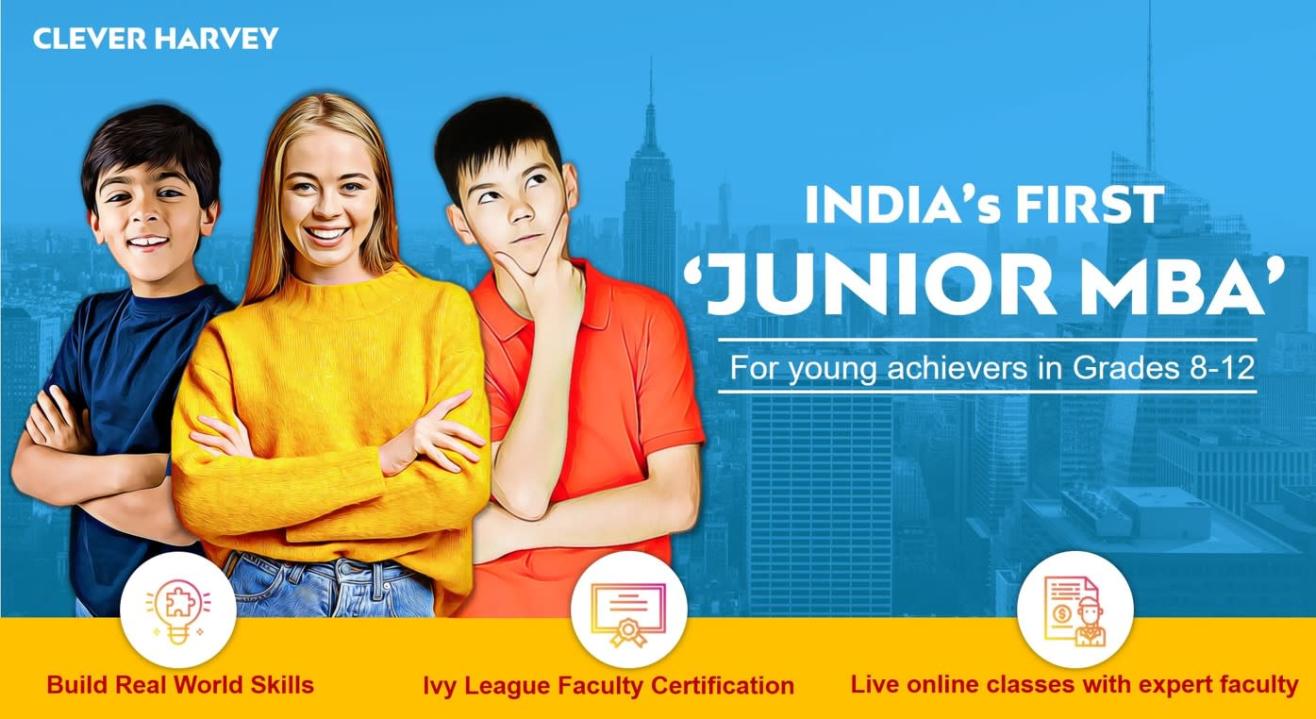 JuniorMBA - for young achievers in Grades 8 to 12 across India