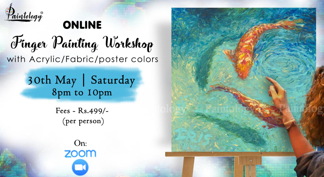 30th May - ONLINE Finger painting workshop by Paintology